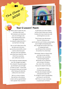 Year 6 sample yearbook page y6-p8