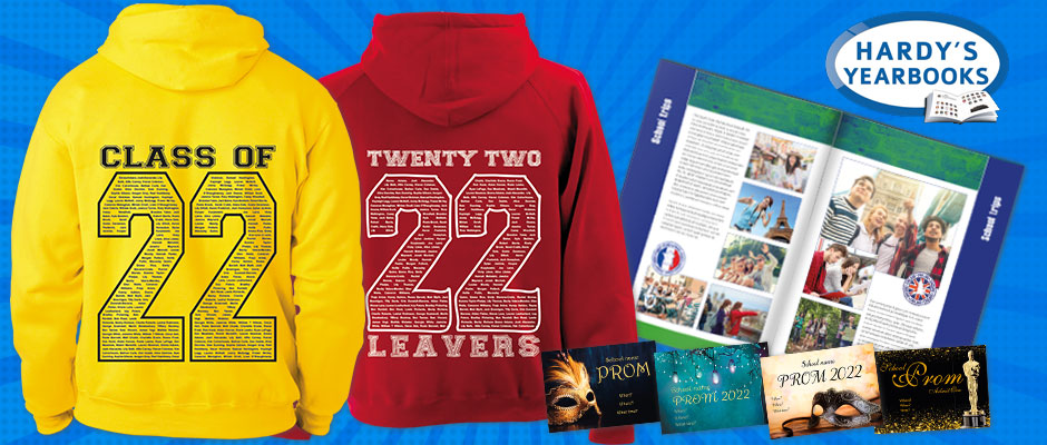 School leavers hoodies and yearbooks combo offer