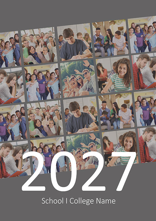 2027 Design school yearbook template