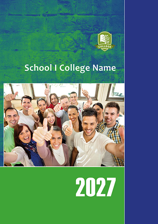 Blocks school yearbook template
