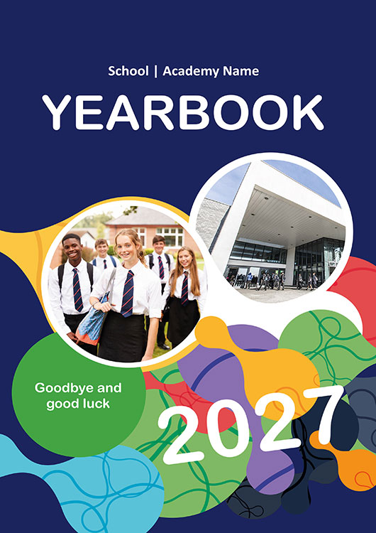 Bright And Breezy school yearbook template