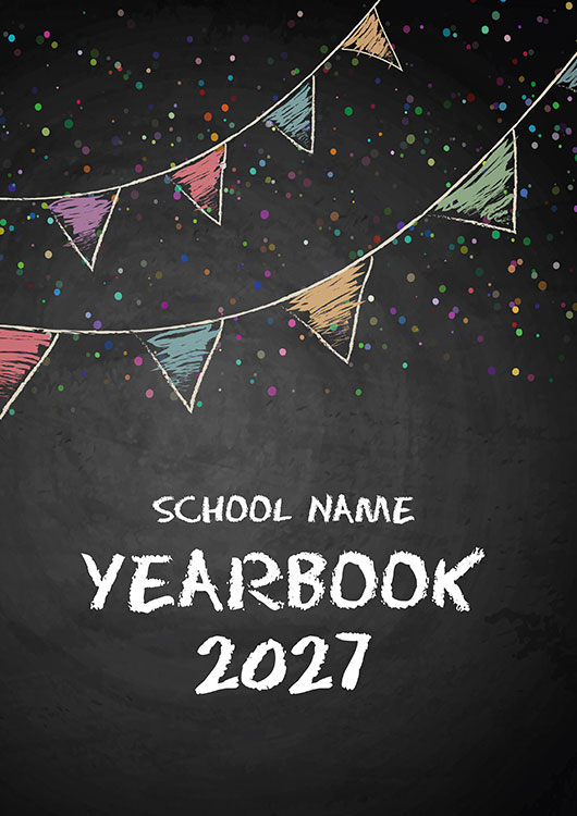 Chalkboard school yearbook template