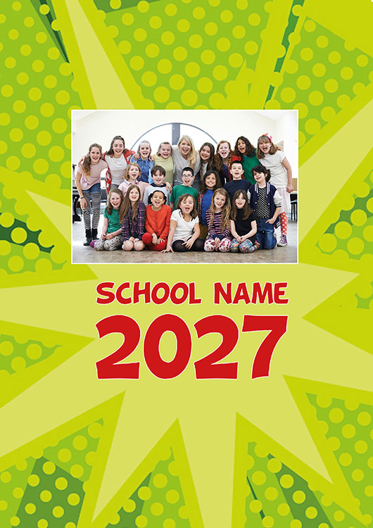 Comic Book 01 school yearbook template