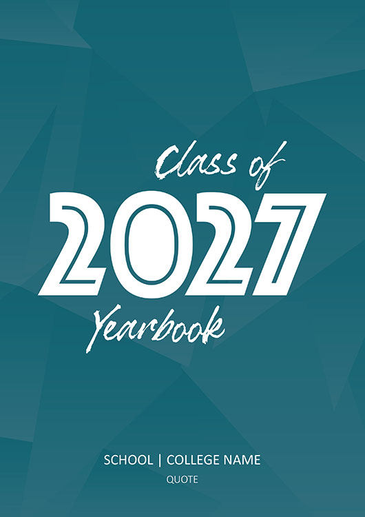 Geometric Theme school yearbook template