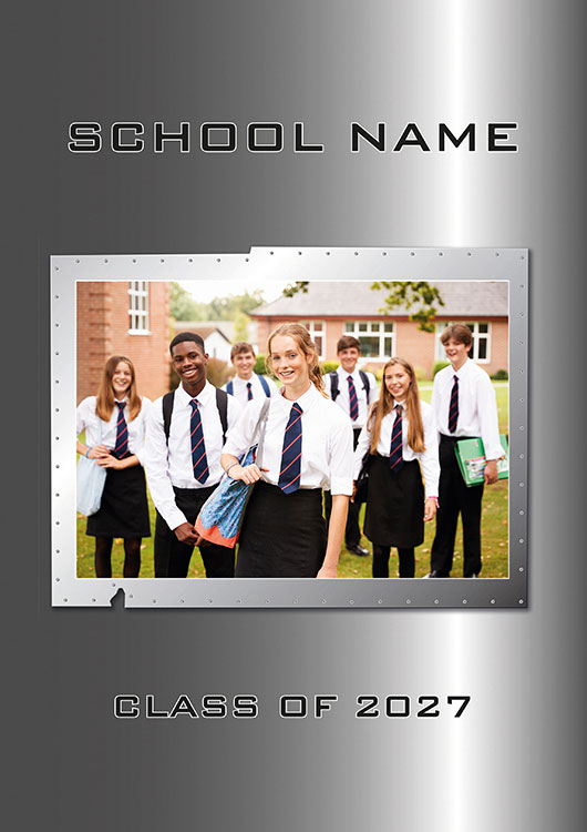 Industrial Theme school yearbook template
