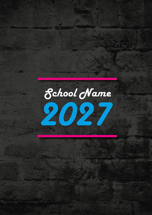 Neon Theme school yearbook template