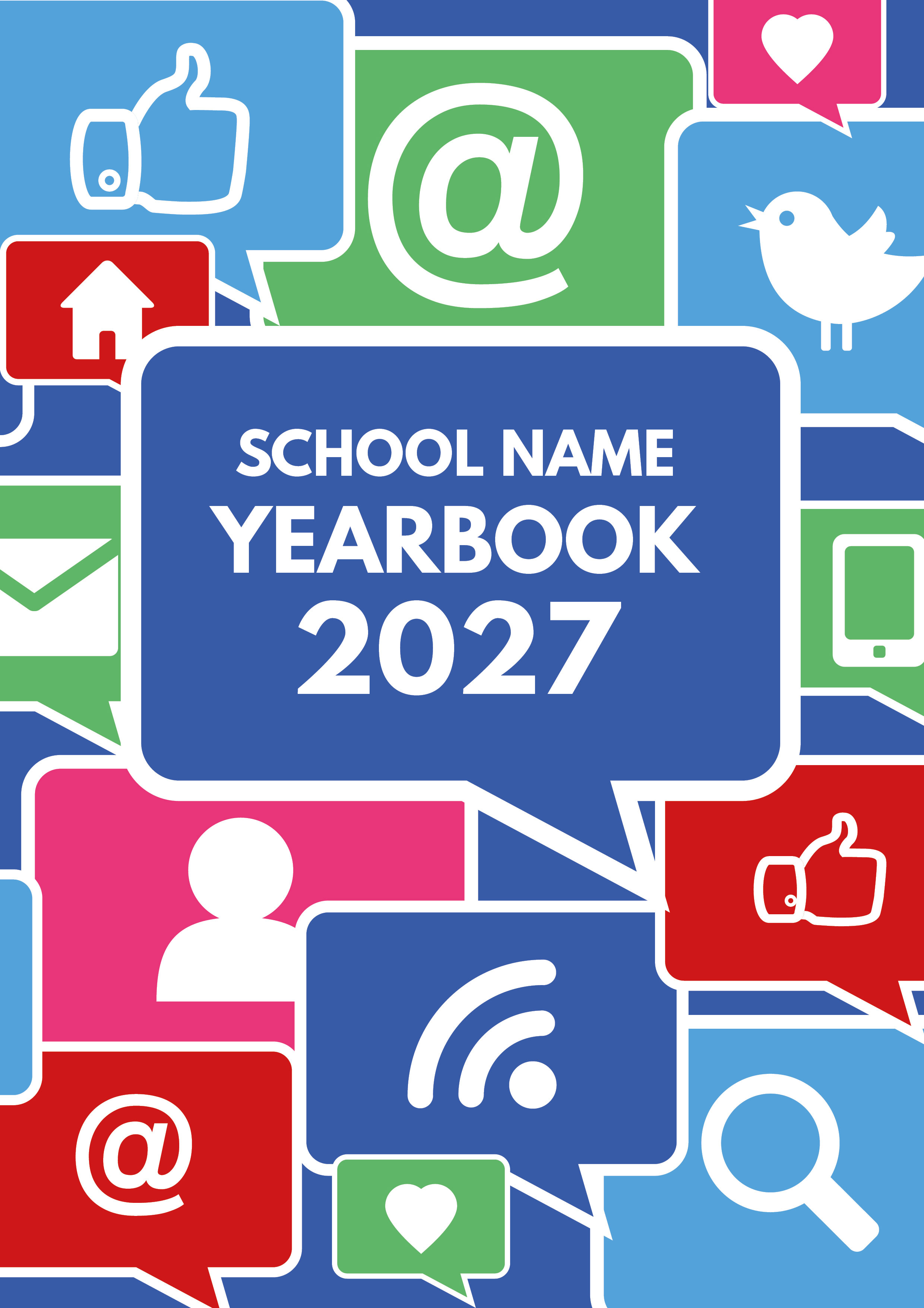 Social Media school yearbook template