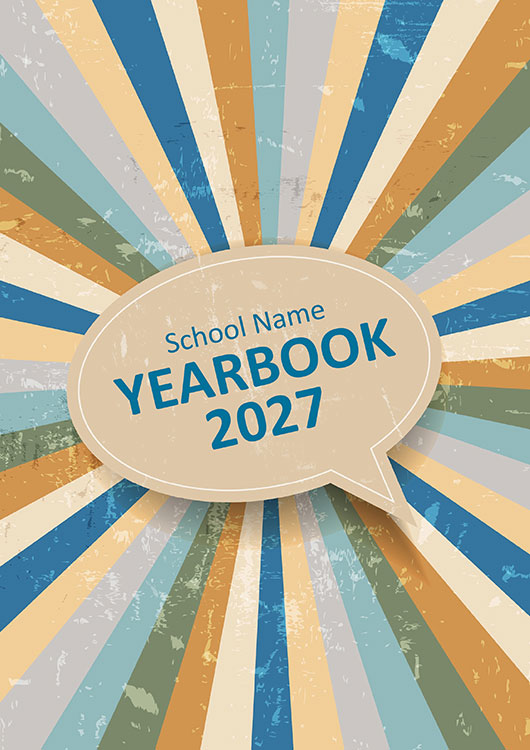 Vintage school yearbook template