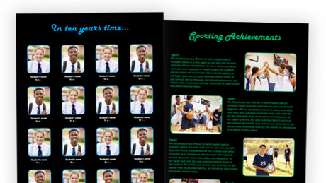 Neon yearbook template