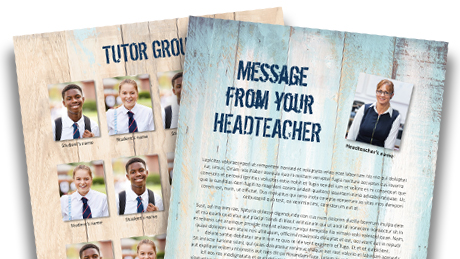 Wooden Sign yearbook template